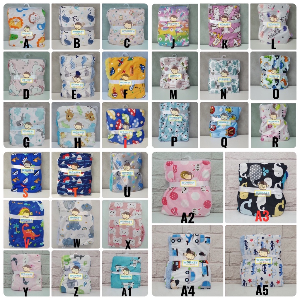 Selimut Bayi Double Fleece Tanpa Topi / Selimut Bulu / Selimut Anak Kolaco / Baby Of Mine / Cart Flower / Just to you / Somerset