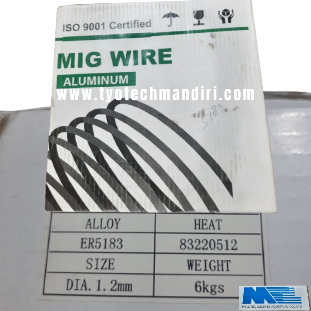 Kawat Las Aluminium TIG MIG WIRE 1.2Mm ER5183 ALLOY / MTL