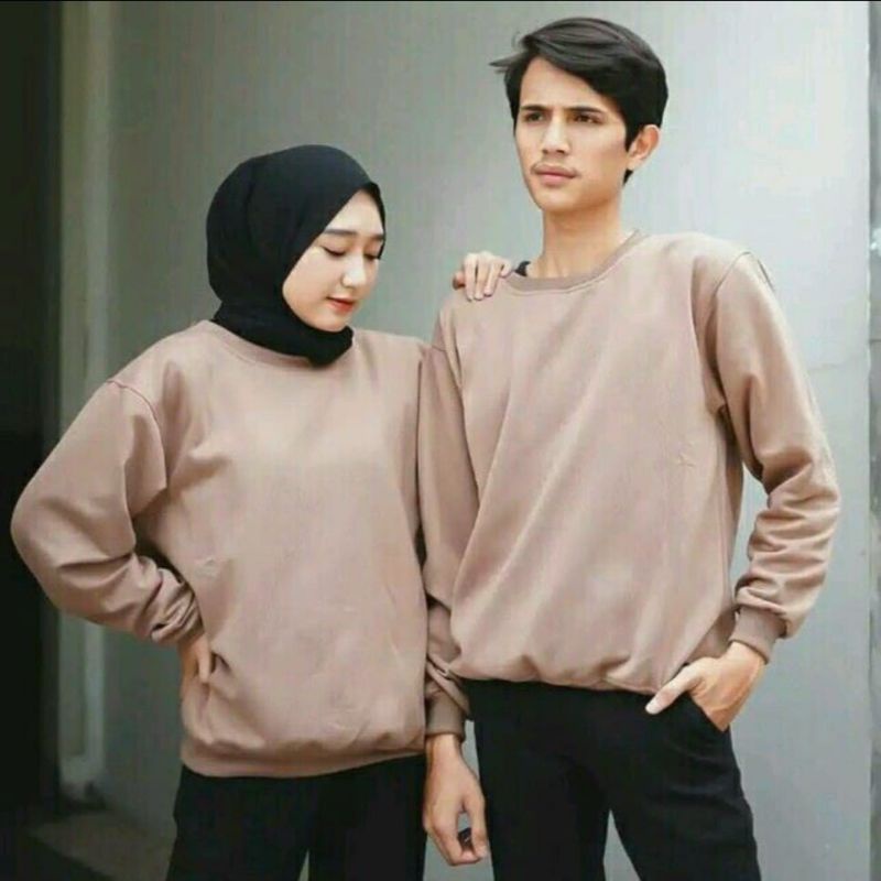 Jaket polos Crewneck polos | sweater polos | sweater basic UNISEX(pria&amp;Wanita)