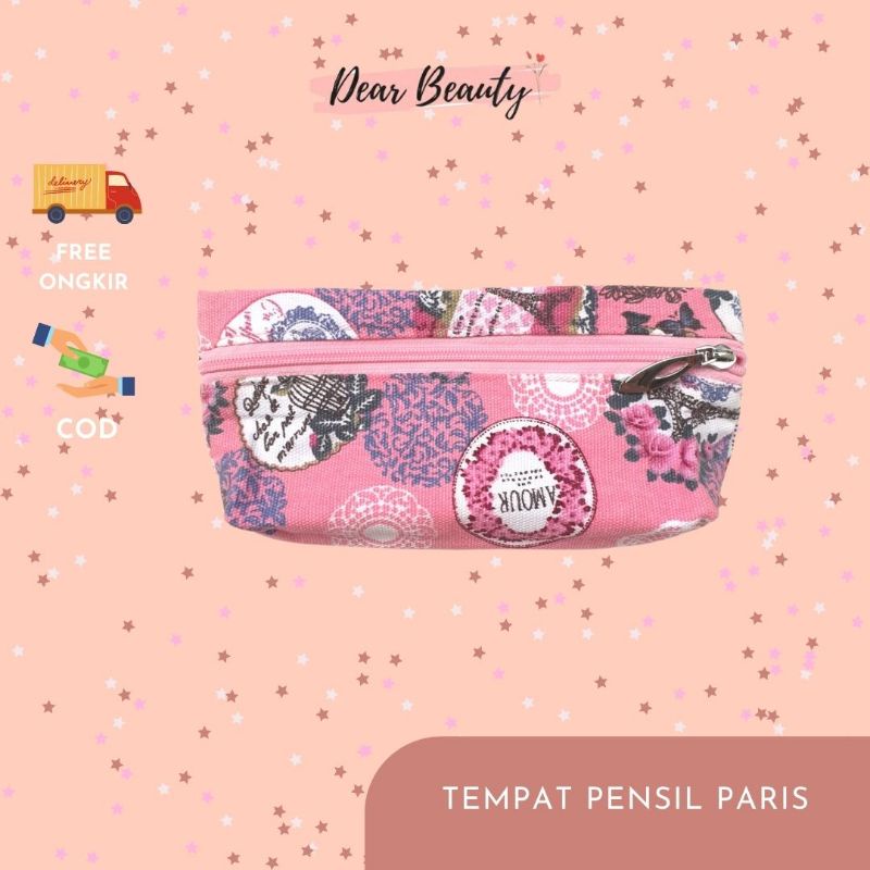 

KOTAK PENSIL TEMPAT PENSIL KANVAS PARIS PINK
