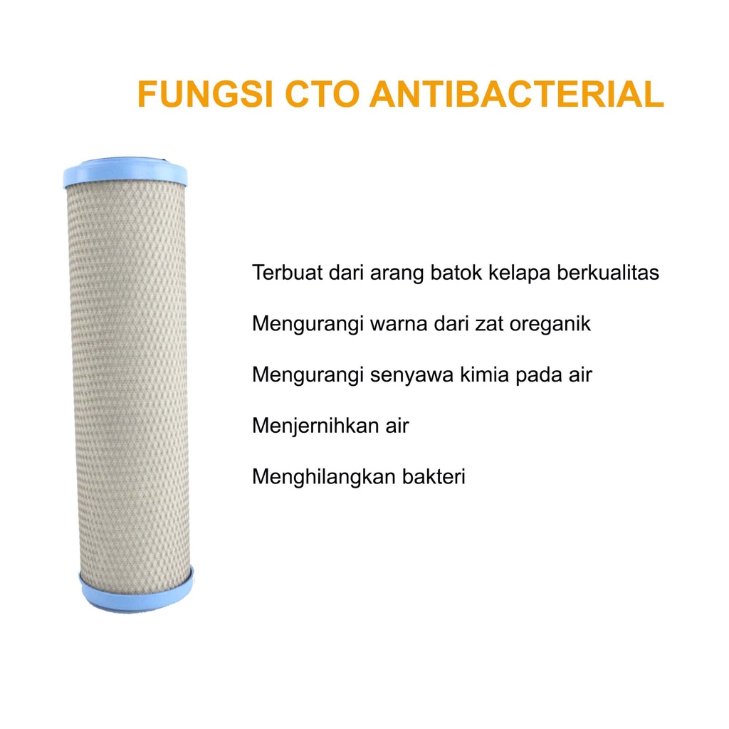 Watercure CTO 10&quot; Antibacterial / Karbon Blok Antibacterial