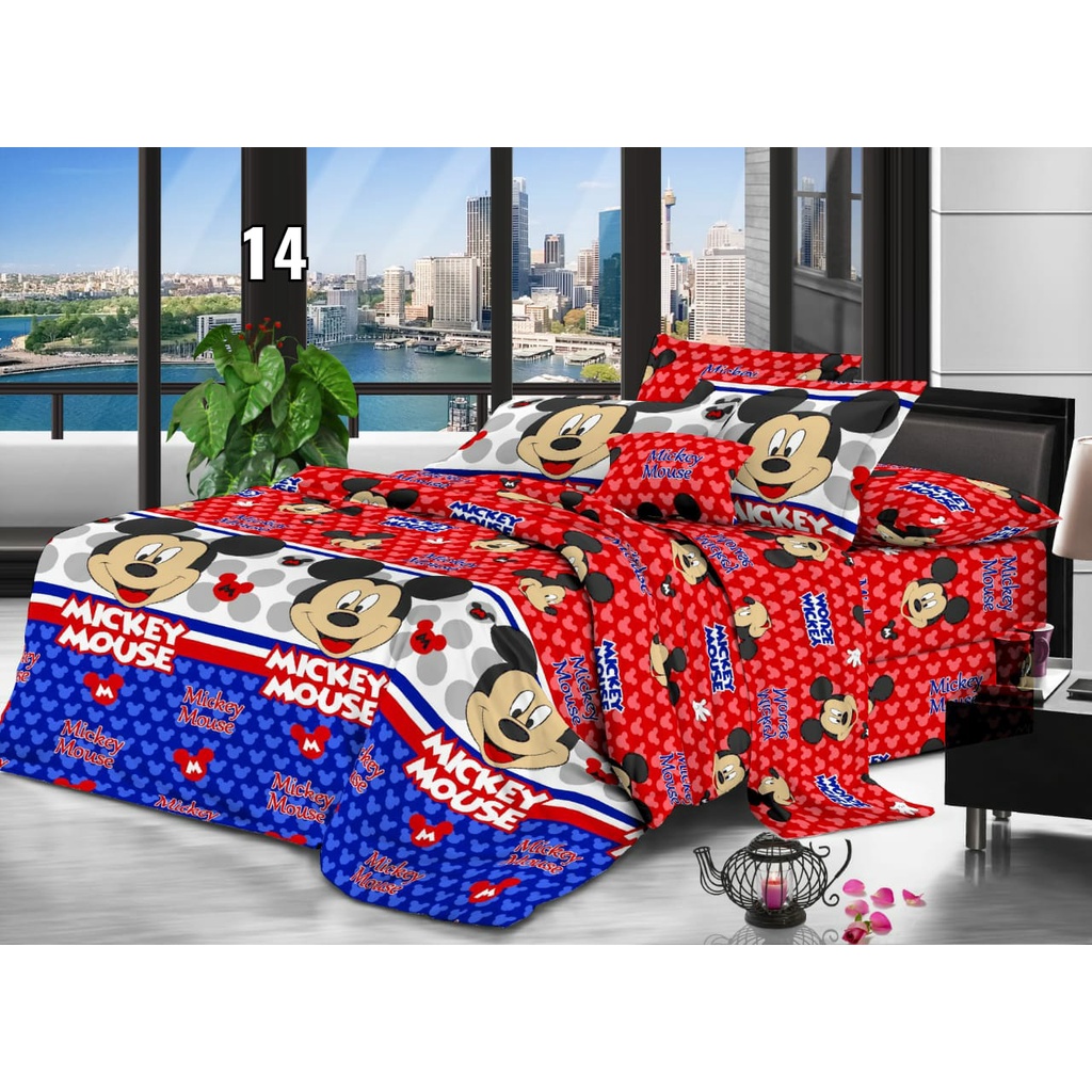 SEPREI SPIDERMANSPREI MURAH PROMO 180x200 SATU SET KARAKTER BAHAN KATUN HALUS PREMIUM 180x200 TERBARU  BISA BAYAR DI TEMPAT