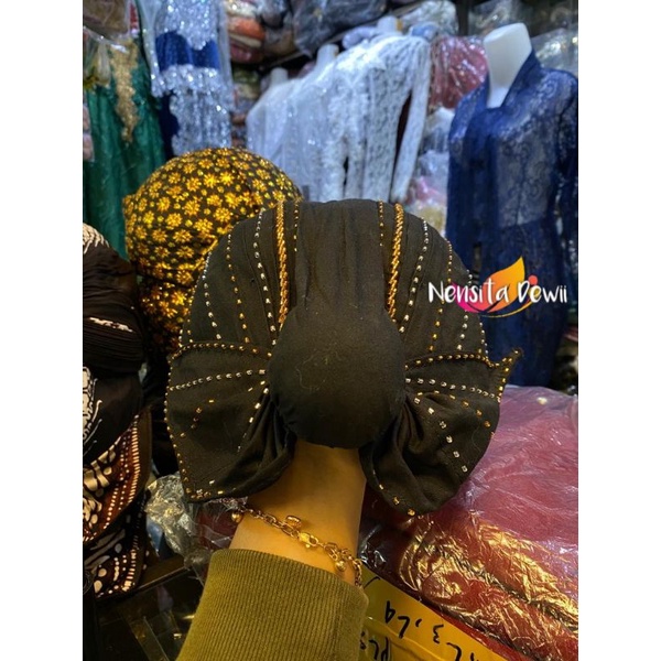 Blangkon Jogja Payet - Hitam / Full Payet Tabur