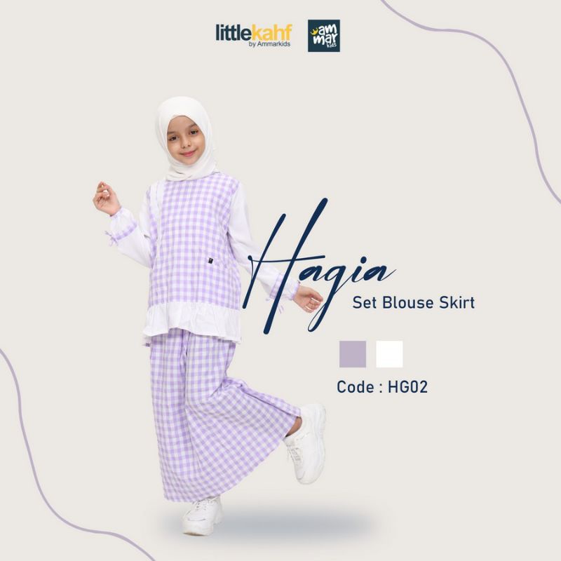 Baju Set Muslim Anak Perempuan Blus dan Rok Hagia Set