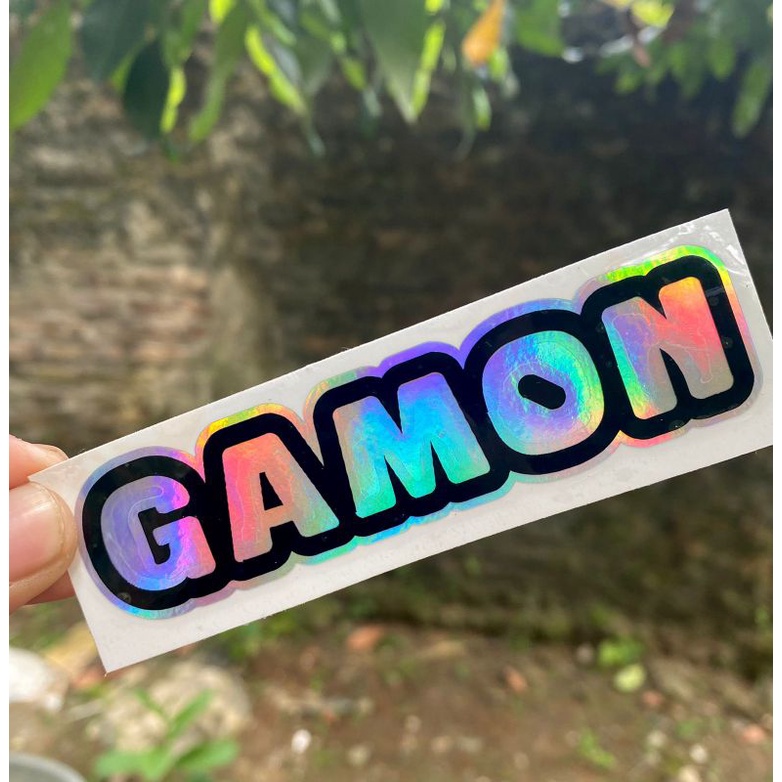 Sticker gamon stiker viral bahan hologram tumpuk variasi motor stickerbae4