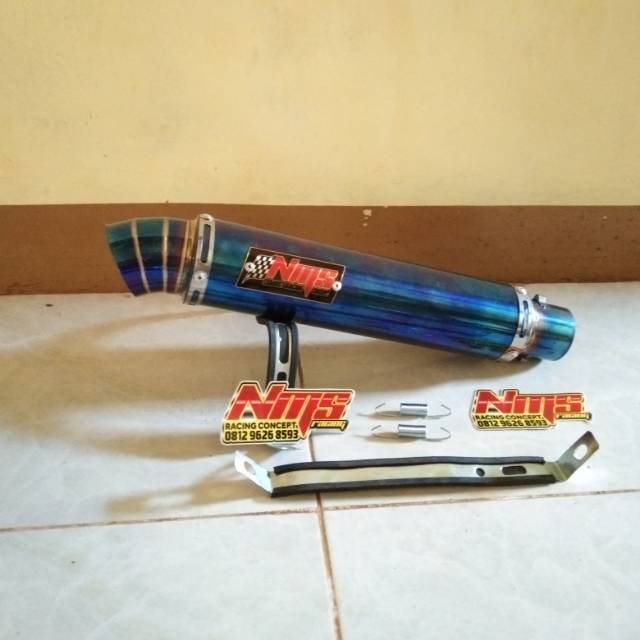 knalpot NMS racing bluemon corong jumbo.panjang 30cm.diameter 50mm
