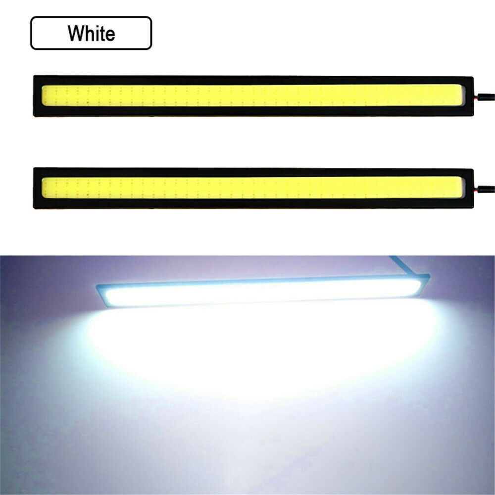 6pcs Lampu Strip LED COB 12V Anti Air Warna Putih Untuk Interior Mobil