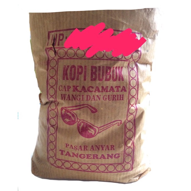 

Kopi Bubuk Cap KACAMATA Khas Tangerang Wangi Gurih