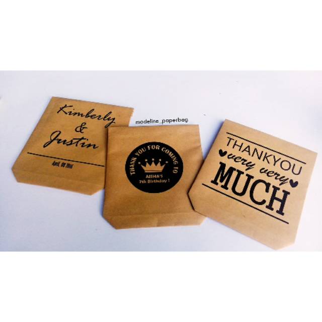 

Paperbag / paperbag souvenir pernikahan, packaging os, kemasan cookies, dll uk S