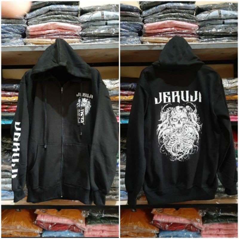 HOODIE JAKET JERUJI / HARDCORE JERUJI / HOODIE HARDCORE TERBARU / HOODIE DISTRO HARDCORE