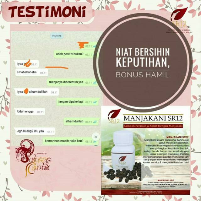 Obat herbal kewanitaan manjakani pil SR12 BPOM ORIGINAL