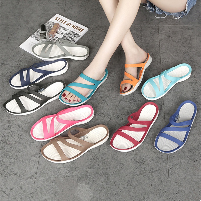 Crocs Swiftwater / Crocs jepit / Sandal Crocs/ Crocs Wanita 203998