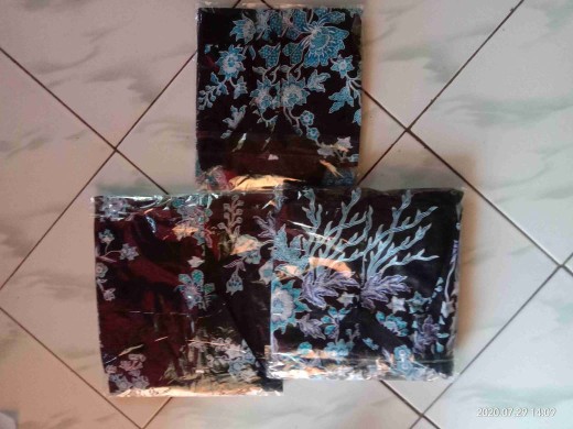 Batik Couple Keluarga Sania Ruffle Ori Ndoro Jowi Dnt Motif Cibulan Biru
