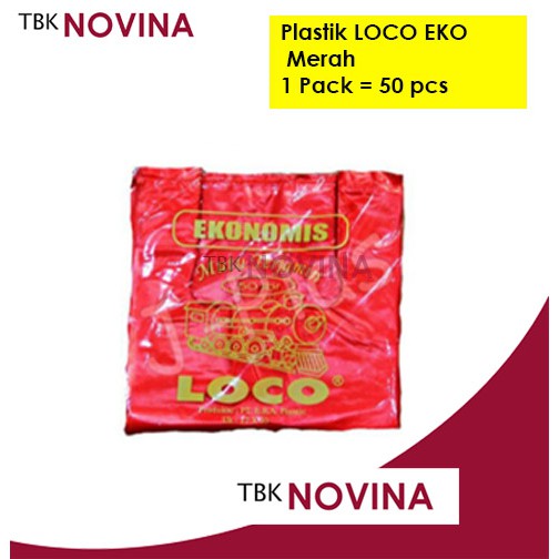 PLASTIK LOCO PUTIH MERAH EKO SIZE 17 x 33cm