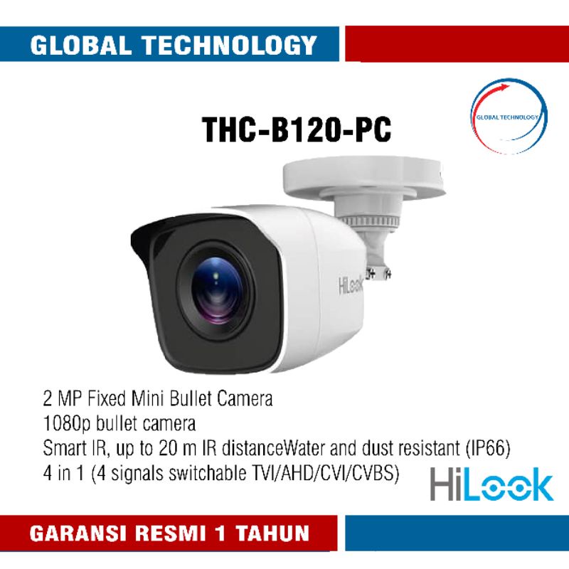 CCTV HILOOK OUTDOOR 1080P THC-B120-PC 2MP