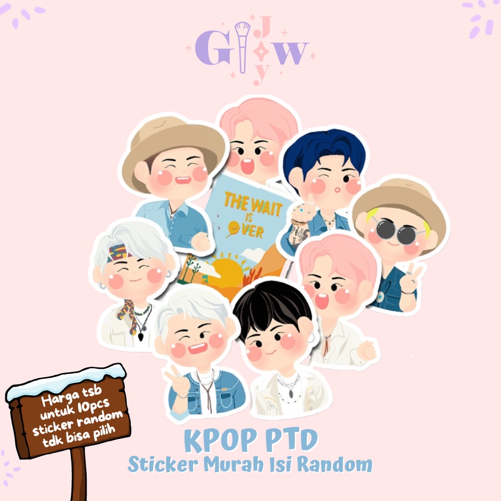 A43 STICKER 10PCS (PERMISSION TO DANCE KPOP PTD) anti air notebook scrapbook label tempel motif kartun superhero super hero unik lucu atk alat tulis kantor murah viral termurah kartun komputer leptop handphone hp smartphone laptop tembok kulkas