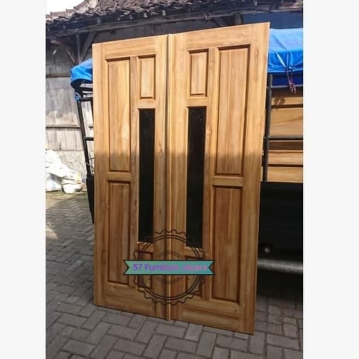 Pintu Kusen untuk rumah dari kayu jati mentahan model minimalis