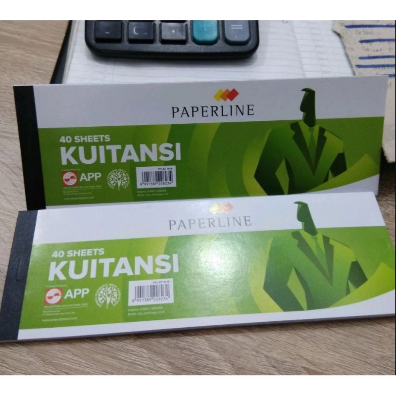 

Buku Kuitansi Paperline / Kecil-Isi 40 Sheets dan Besar-Isi 50 Sheets per pcs