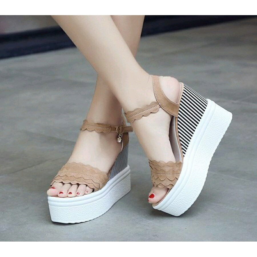 ABBUSHOES DL 31 Sepatu Wanita Wedges Tali (Terbaru)12cm