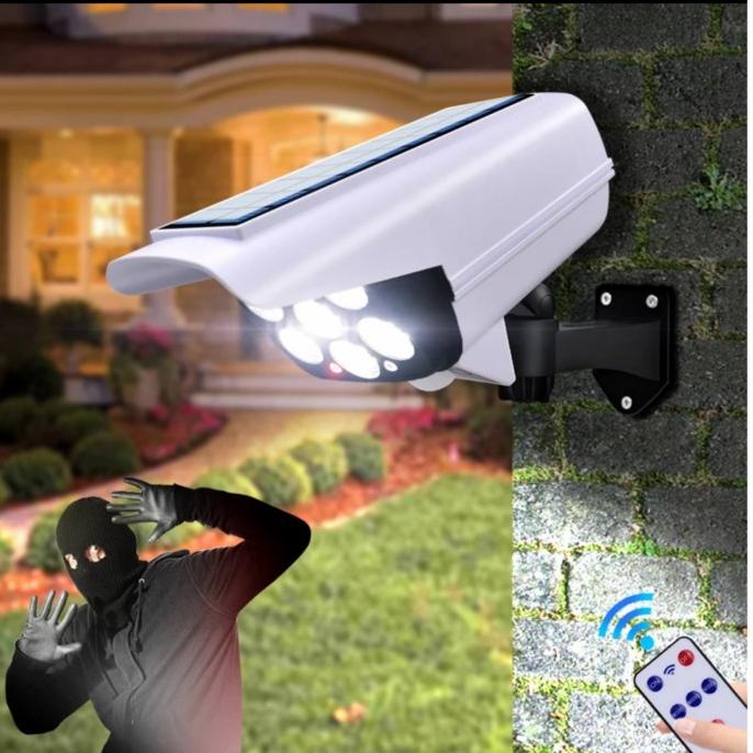 solar lampu outdoor kamera cctv palsu fake sensor gerak halaman rumah