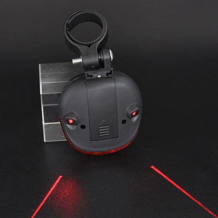 Lampu Belakang Sepeda Laser Bicycle Strobe Tailight 5 LED Super Bright