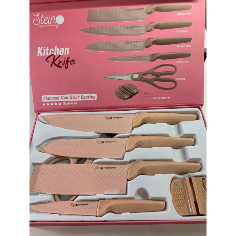 Stein Cookware Pisau Dapur / Stein Diamond Knives 6 in 1 Set