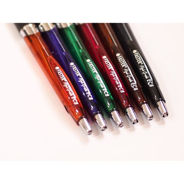 

Grosir Ballpoint/ Pulpen Faster EC8 0.7mm isi 12 pcs- Black Keren
