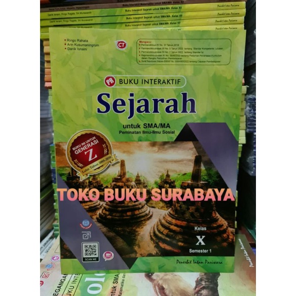 Buku lks pr interaktif sejarah peminatan kelas X,10 semester 1 dan 2 tahun 2022 kurikulum merdeka be