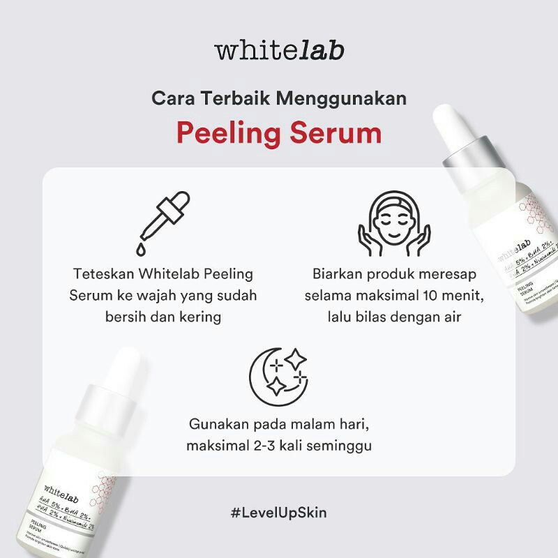 WHITELAB Peeling Serum AHA BHA PHA 15ml / Serum Wajah / SO FIT