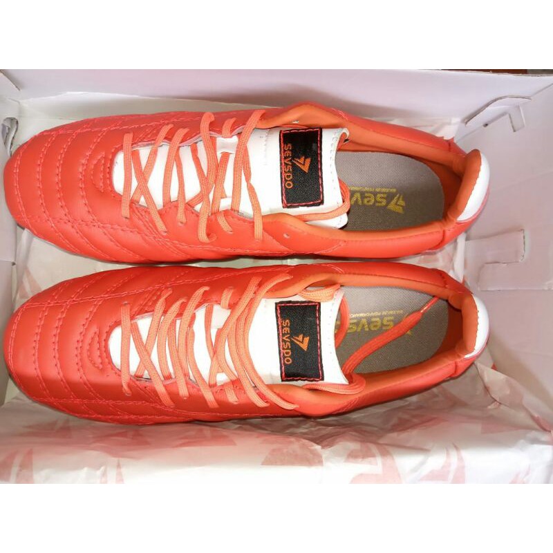 sepatu bola sevspo kempo orange ( full klea  )