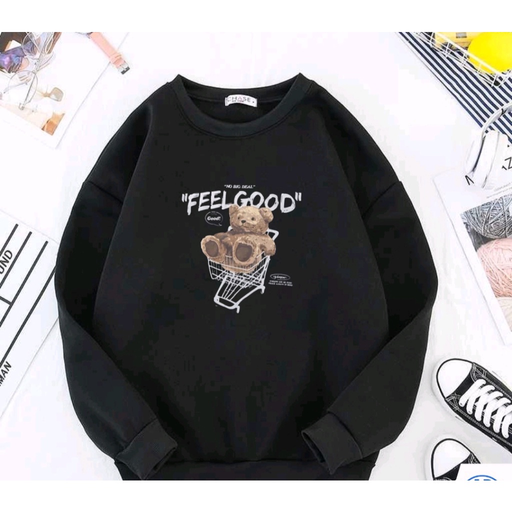 FEEL GOOD SWEATER OBLONG CREWNECK WANITA