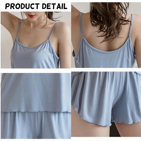 Bj-7011, Baju import  pajamas set import fashion baju tidur wanita lengkap 1 set