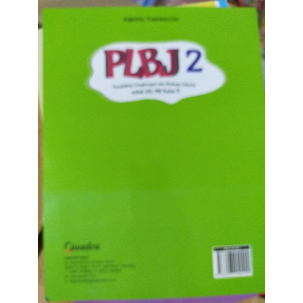 ORI buku teks plbj k13 penerbit Quadra untuk SD mi kelas 2 edisi revisi terbaru