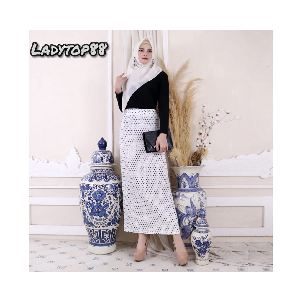 ROK SPAN PLISKET MOTIF POLKADOT // ROK SPAN MOTIF POLKADOT // ROK PLISKET SPAN MOTIF POLKADOT