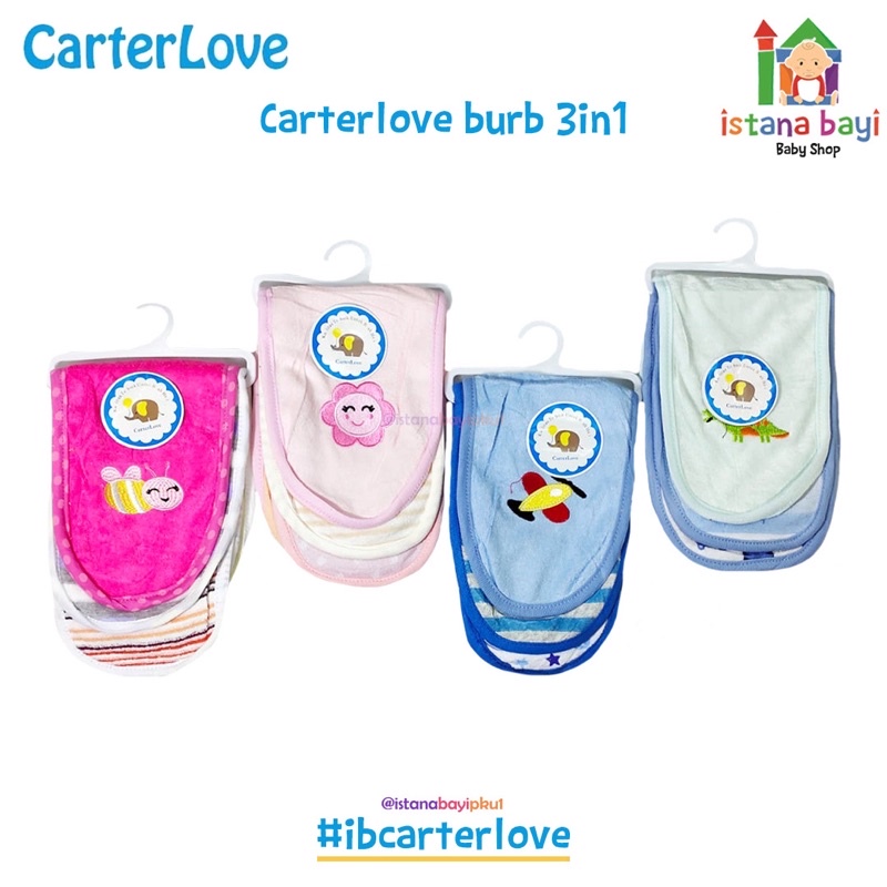 Carterlove Baby Brup/tatakan iler/Bibs bahan Handuk Isi 3 5368-2