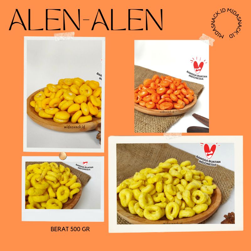 

Alen Alen 500 gram makanan ringan Original,jagung manis,balado pedas cemilan lebaran oleh oleh khas Trenggalek snack kiloan enak murah renyah