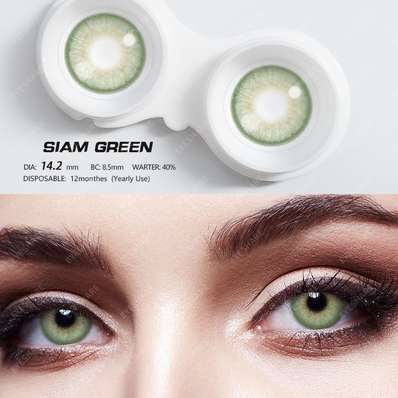 2022 NEW [COD] SIAM GRAY BROWN GREEN~ SOFTLENS 2PCS JAMILLA NORMAL &amp; MINUS(0.00) FREE LENSCASE / DIA 14.0MM / SOFLEN / SOFTLEN / LENSA WARNA Kadar Air 40% Big Eye Living Kontak Lensa