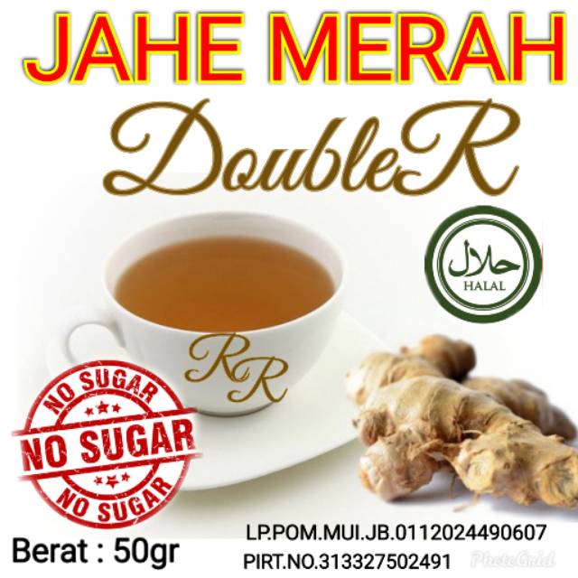

JAHE MERAH DoubleR NO SUGAR/Non Gula