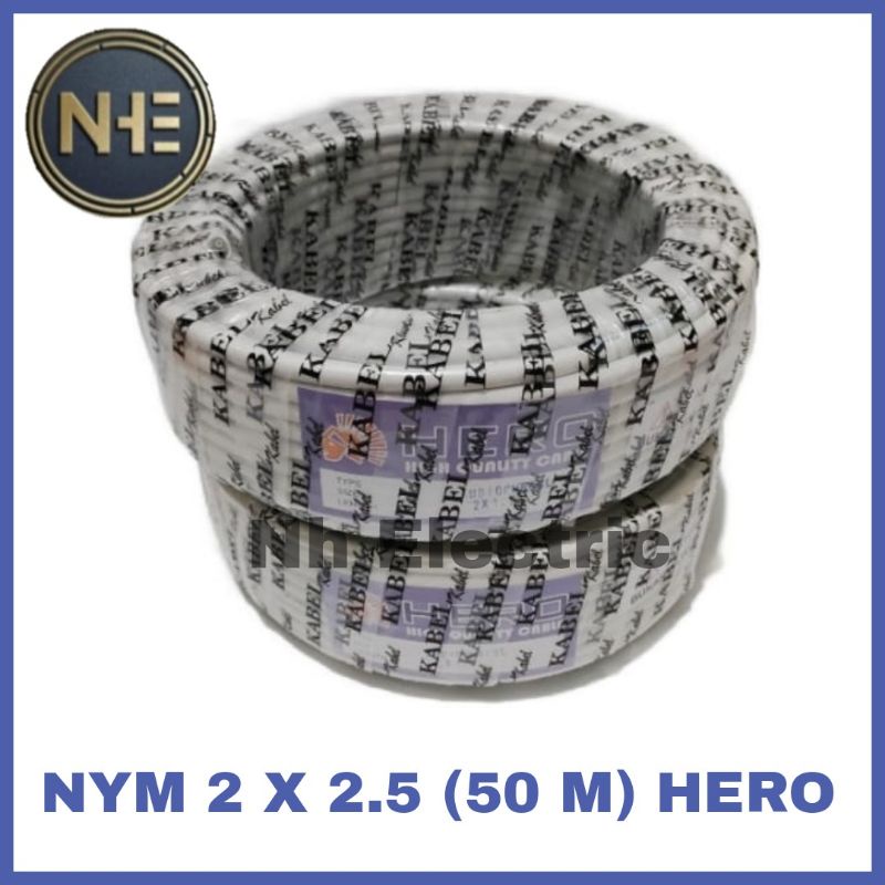 Kabel Listrik Nym 2x2,5mm 50M Hero - Kabel Kawat 2x2.5mm 50 Meter Hero