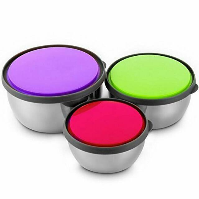 Fresh box Stainless bowl set 3pcs / rantang makanan