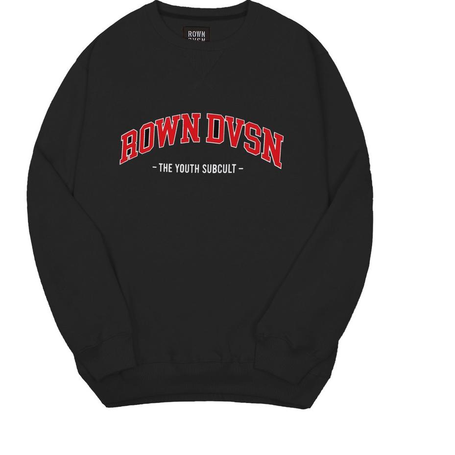 Modern.. Rowndivision Crewneck Sweater Hitam  - ROWNDVSN Beatrix Black
