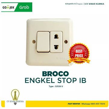 Stop Kontak + Saklar Merk Broco 52536U Engkel Stop IB