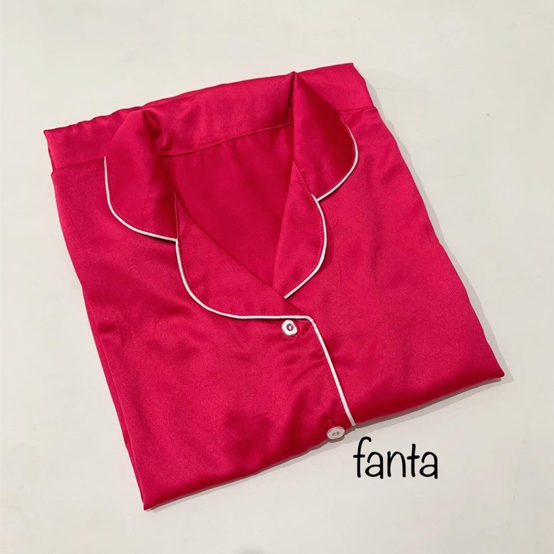 Piyama satin exclusive anak-anak 8 warna maroon navy abu hijau fanta hitam pink