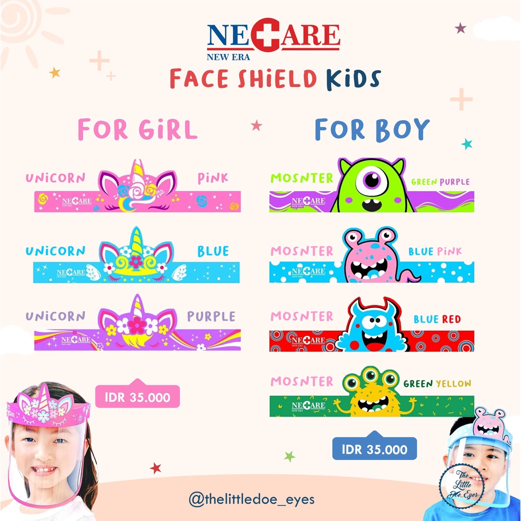 NE CARE Face Shield Kids anak