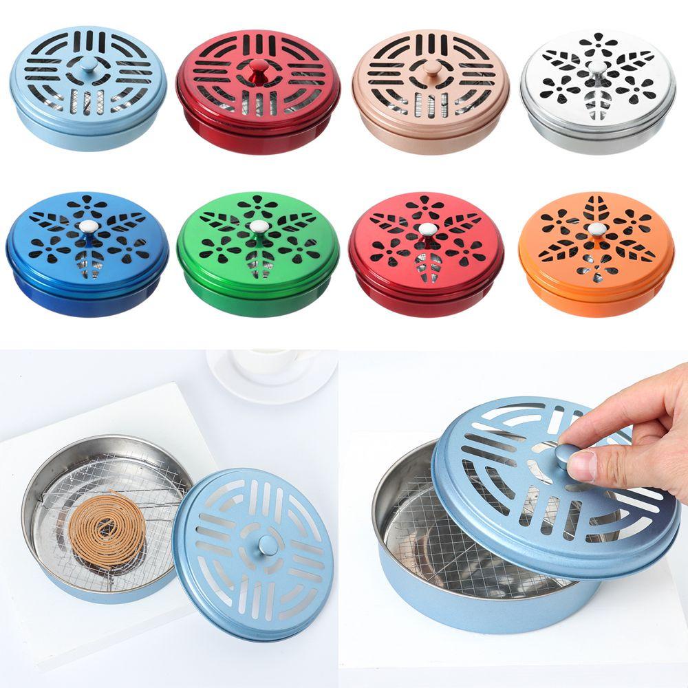 R-flower mosquito Coil Holder Colorful Anti Nyamuk Rumah Hotel Metal Tray Incense Plate