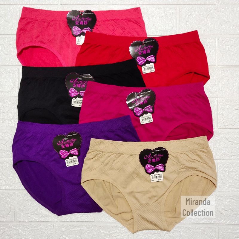 Celana Dalam Wanita / CD Wanita Rajut Bahan Adem dan Stretch - AnMeiJiao 8050