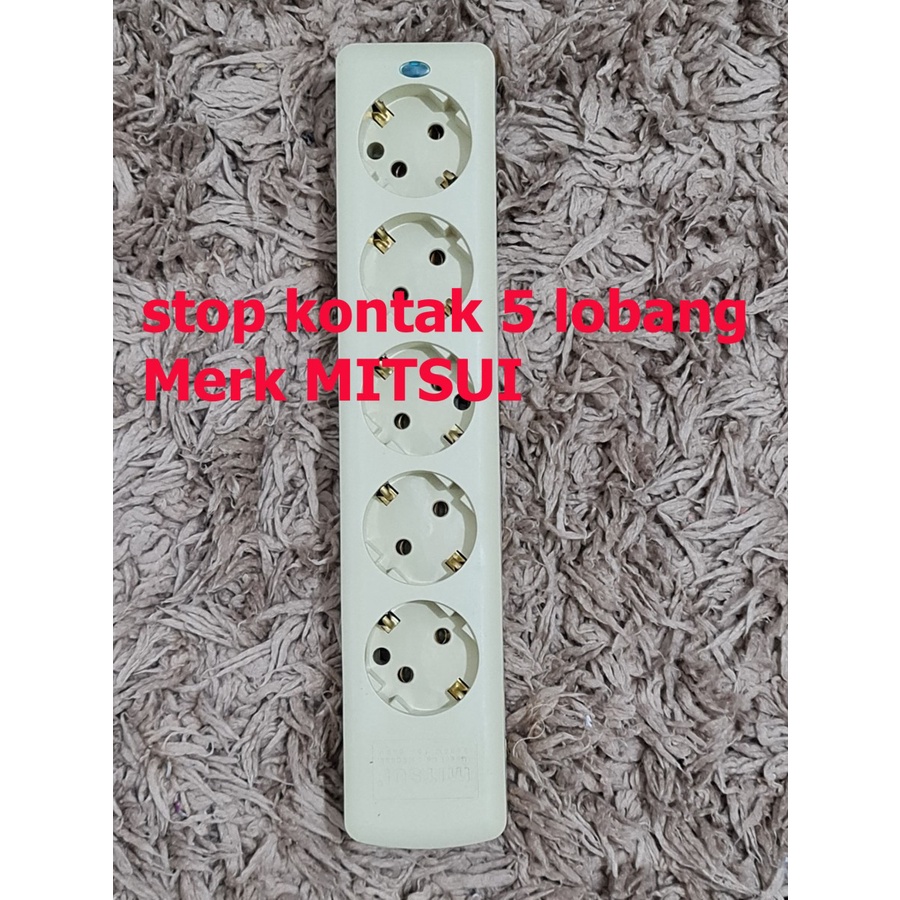 stop kontak 5 lubang tanpa kabel Merk MITSUI MSC 085 sudah SNI