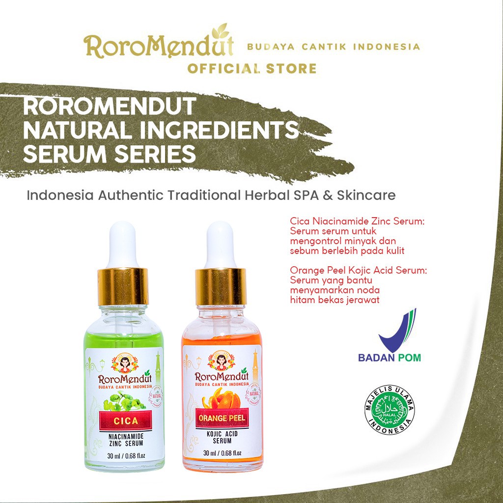 Serum Wajah Original Natural Roro Mendut Glowing Bpom Murah Penghilang / Bekas Jerawat Pria Wanita