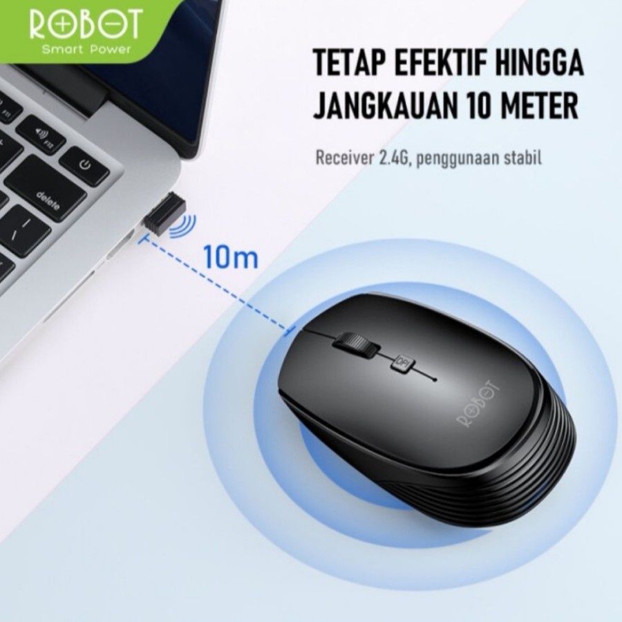 NA - Mouse Robot Wireless 800-1600 dpi USB Receiver M205