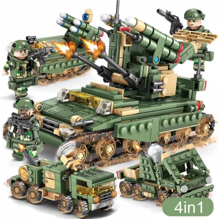 Toys Store -  Lego City Army Soldier tentara war mobil car Tank minifigures import